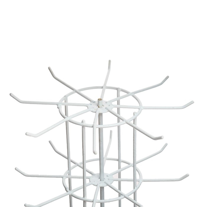 Вертушка, 5 ярусов по 8 крючков, 20×20×61, цвет белый