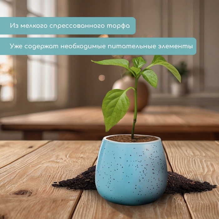 Таблетки торфяные, d=4.2 см, без оболочки, набор 12 шт.