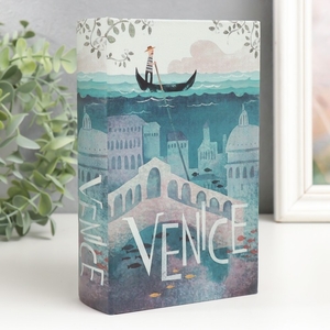 Шкатулка книга-сейф «Венеция. Рисунок», дерево, искусственная кожа, 17×11×5 см