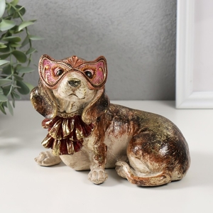 Фигурка полистоун «Собака в жабо и в венецианской маске», 16.5×12.5×13.5 см