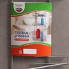 Полка для ванной угловая 3-ярусная, 20.5×20.5×52 см, хром