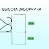 Ограждение декоративное, 51×320 см, 5 секций, с заглушками, металл, зелёное, «Дачный»