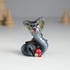 Фигурка полистоун «Змейка тёмная с мухоморами», 4.3×3.5×6 см, МИКС