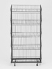 Накопитель разборный на колесах, 5 корзин, 70×43×147, серый