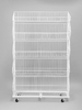 Накопитель разборный на колесах, 5 корзин, 90×43×147 см, белый