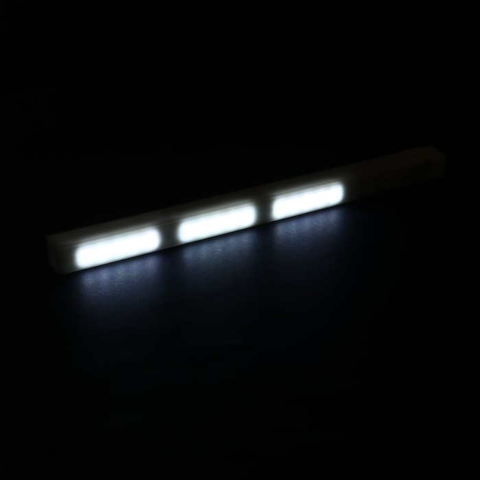 Светильник мебельный светодиодный с датчиком движения, 4 Вт, 15 LED, 3xAAA (не в комплекте), 3000К, свечение тёплое белое