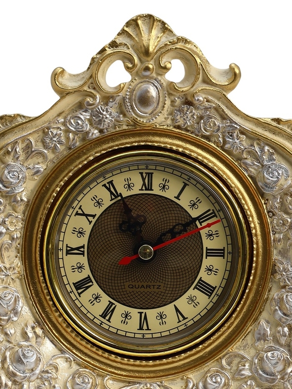 Часы настольные интерьерные каминные, 21 х 19 х 6.5 см, d-7 см