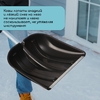 Ковш лопаты для уборки снега, 400×400 мм, пластик, оцинкованная планка, тулейка 32 мм