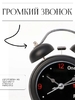 Будильник "One, two", дискретный ход, d-6.5 см, 12 х 8 см, черные