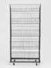 Накопитель разборный на колесах, 5 корзин, 70×43×147, серый