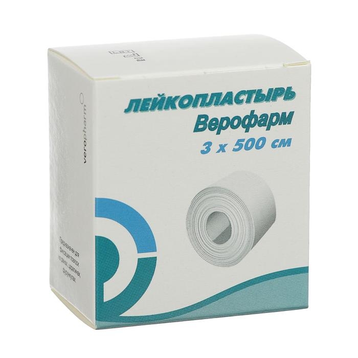 Лейкопластырь Верофарм рулонный 3×500 см на тканной основе