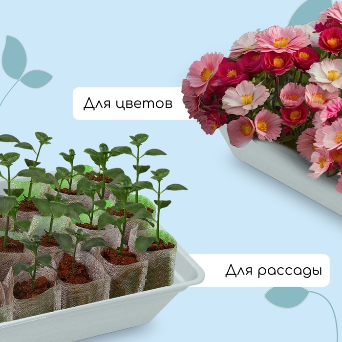 Ящик для рассады, 40×25×10 см, 5 л, пластик, цвет МИКС, «Урожай-4 М»