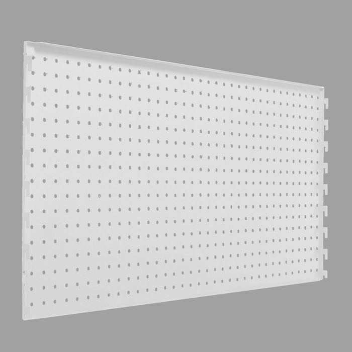 Панель для стеллажа, 35×89 см, перфорированная, шаг 2.5 см, белая