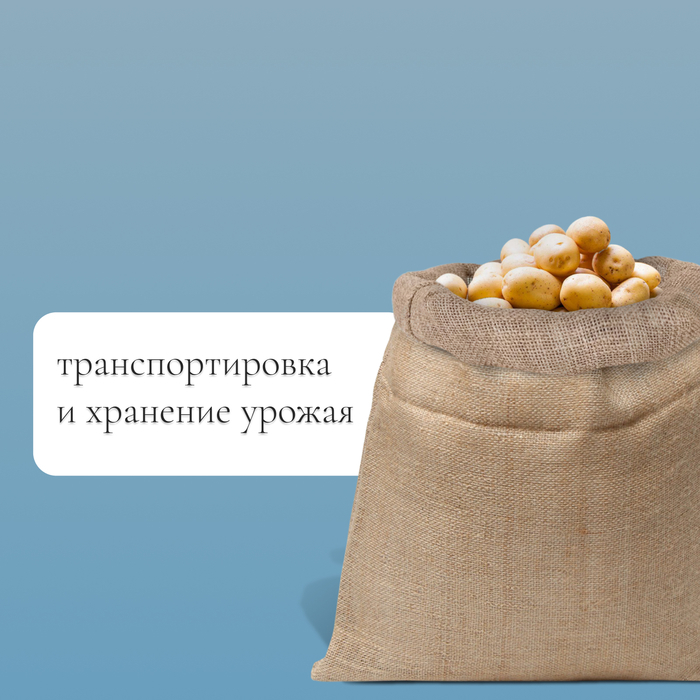 Мешок джутовый, 45×60 см, плотность 315 г/м², плетение 46×40 нитей, с завязками