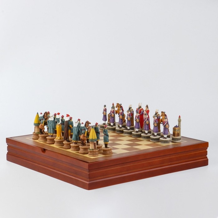Шахматы сувенирные «Восточные», h короля-8 см, h пешки-6.5 см, 36×36 см