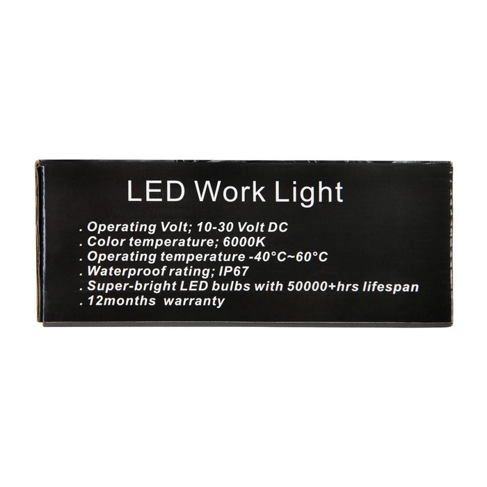 Противотуманная фара, 12 В, 8 LED, IP67, 6000К, направленный свет