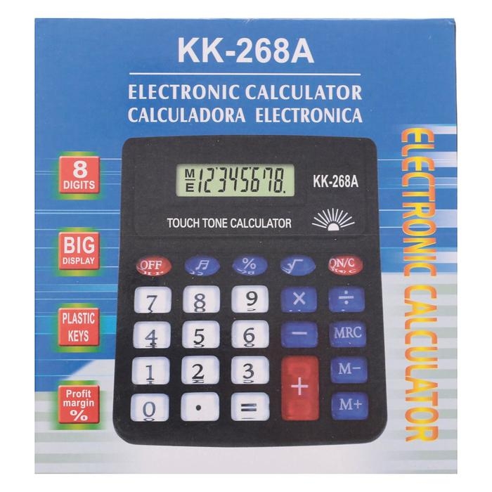 Калькулятор настольный, 8-разрядный, PS - 268A, с мелодией