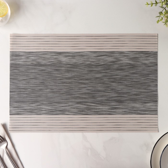 Салфетка сервировочная на стол «Космос», 45×30 см, серая