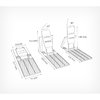 Опора задняя FLEX×-BACK, 315×80×6 мм, прозрачная