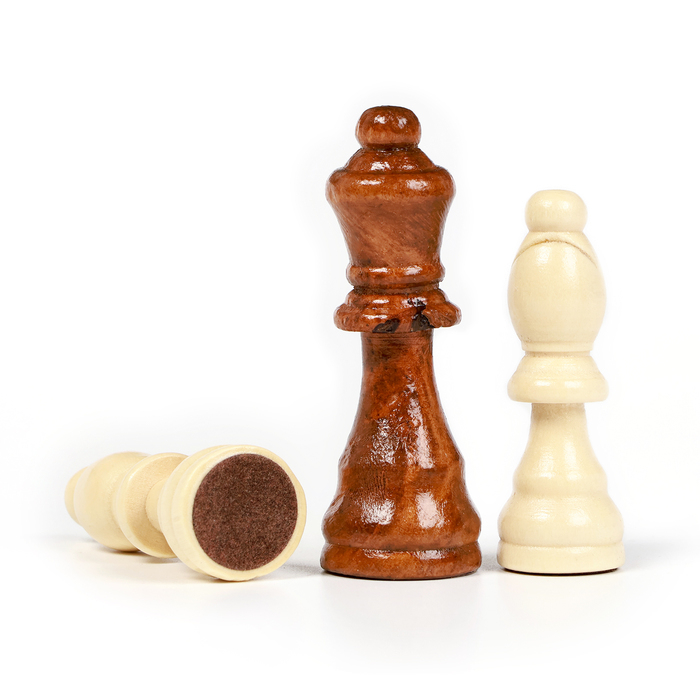 Настольная игра 3 в 1 «Король»: нарды, шахматы, шашки, 39×39 см