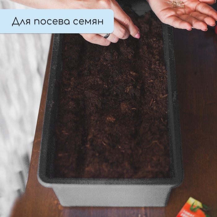 Ящик для рассады, 50×20×10 см, 6 л, пластик, цвет МИКС, «Урожай-3 м»
