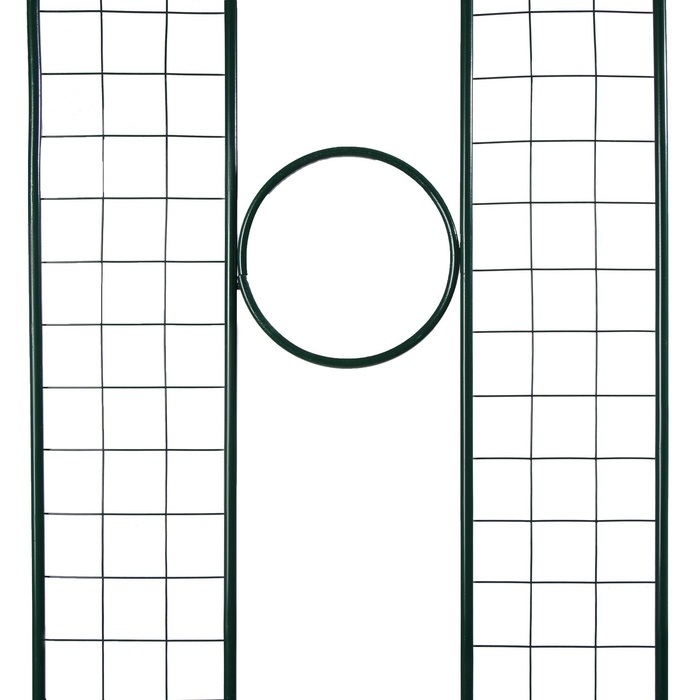 Шпалера, 200×50×1 см, металл, зелёная, «3 кольца»