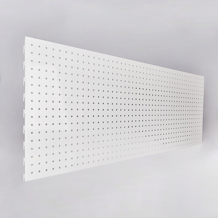 Панель для стеллажа, 35×100 см, перфорированная, шаг 2.5 см, белая