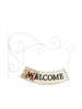 Часы настенные двусторонние, на подвесе "WELCOME", d-23 см, 47 х 31 см, 2хАА, белые