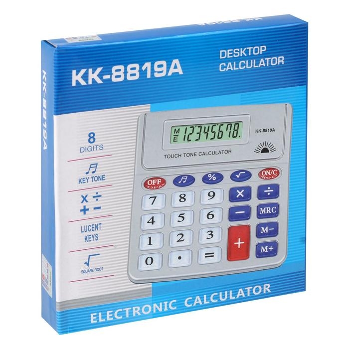 Калькулятор настольный, 8-разрядный, KK - 8819 А, с мелодией