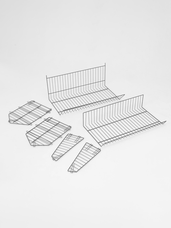 Накопитель разборный на колесах, 5 корзин, 70×43×147, серый