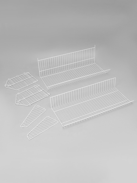 Накопитель разборный на колесах, 5 корзин, 90×43×147 см, белый