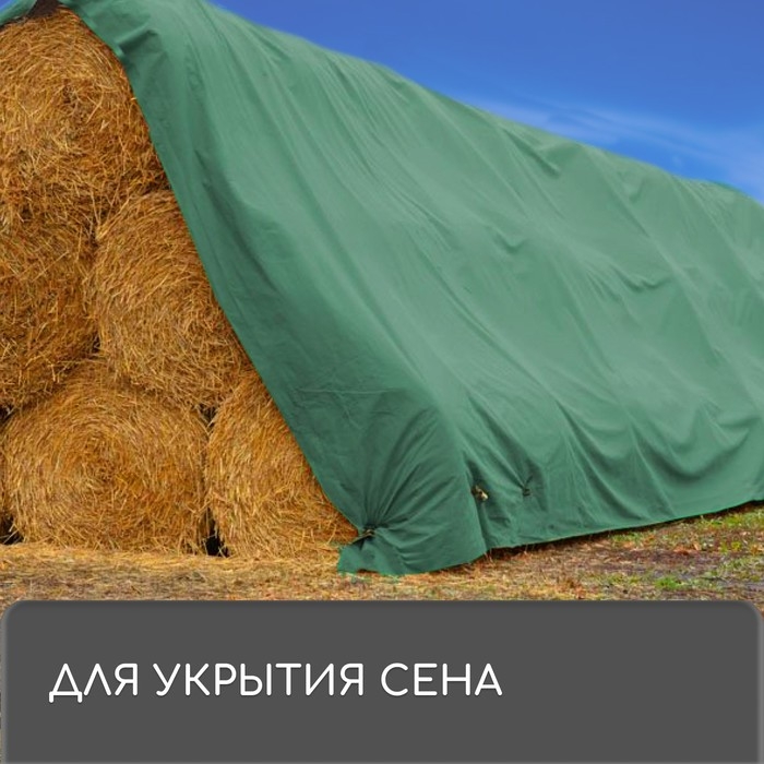Тент защитный, 3×2 м, плотность 120 г/м², УФ, люверсы шаг 1 м, зелёный/серебристый